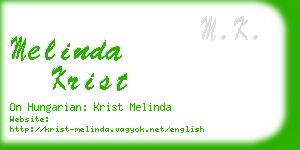 melinda krist business card